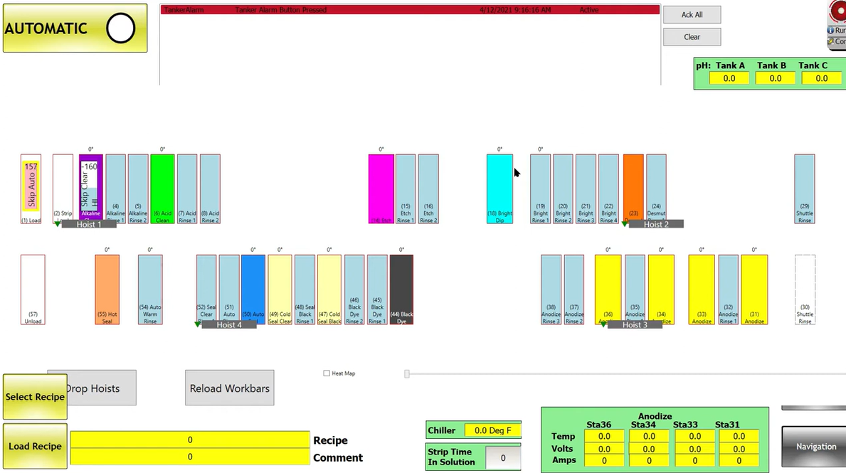 Anodize Software Screen